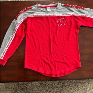 PINK Victoria's Secret Wisconsin Badgers Long Sleeve